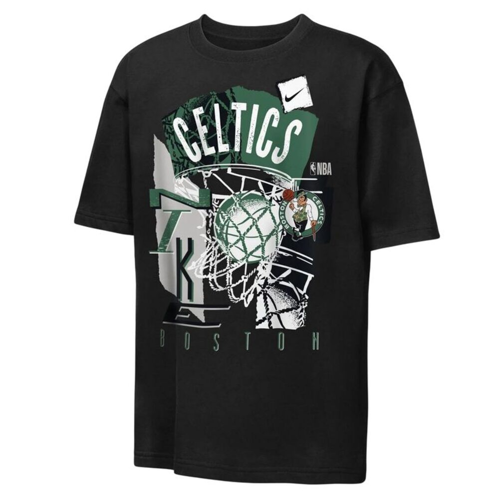 Boston Celtics Childrens/Kids Graphic Print T-Shirt / Black